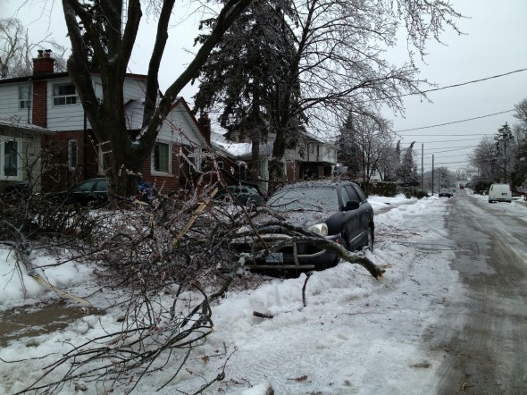 Valhalla Blvd. ice storm