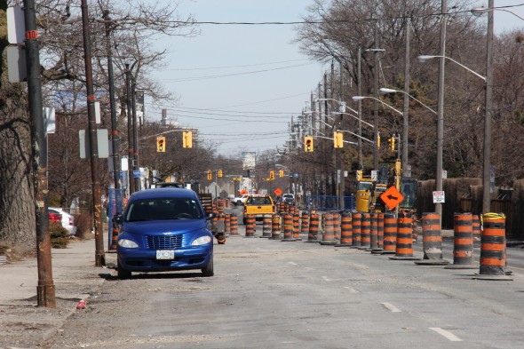 Phase II of Kingston Rd. construction. Photo Credit: Marielle Torrefranca