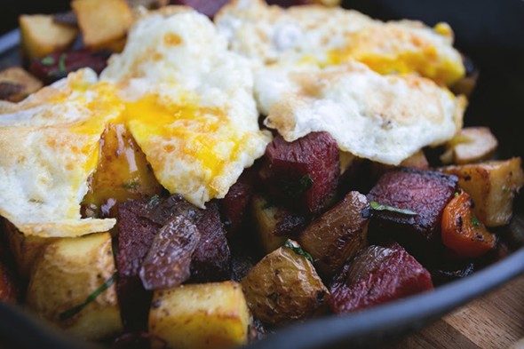 M & J's Eastside Deli's pastrami hash, $7.