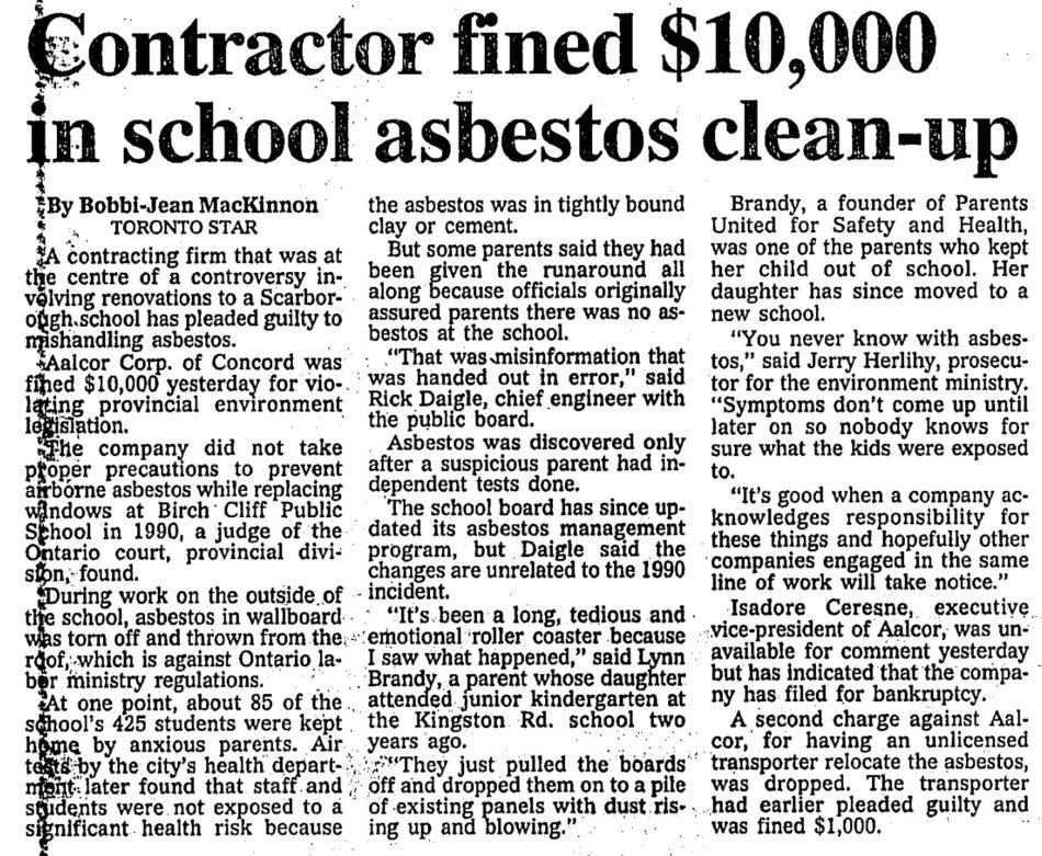 Asbestos fine